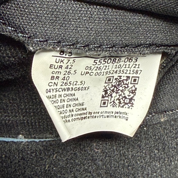 Air Jordan 1 Retro High OG Patent Bred Black Red 555088-063 Mens 8.5 - Picture 6 of 10